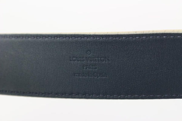 Louis Vuitton Limited Men's 100/40 Navy Blue LV Cup Gaston V Belt  1126lv4