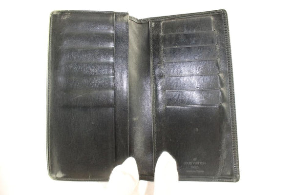 Louis Vuitton Black Epi Leather Long Bifold Wallet 361lvs525