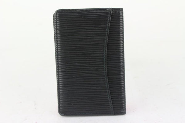 LOUIS VUITTON Epi Porte Cartes Simple Card Case Black M62068 LV Auth b