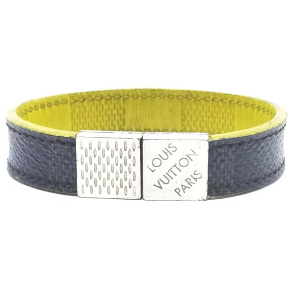 Louis Vuitton Check It Damier Graphite Leather Bracelet