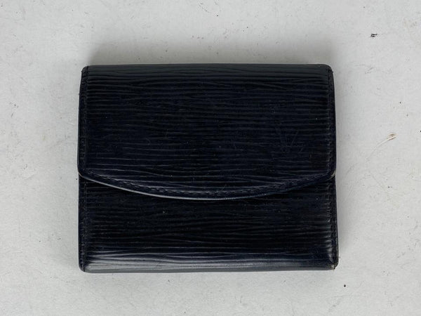 Louis Vuitton Wallet Purse Coin Case Epi Black Leather unisex CA0962