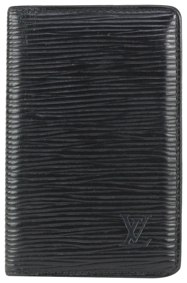 Louis Vuitton Black Epi Leather Noir Porte Cartes Card Holder Wallet case 830lv34 Louis Vuitton Black Epi Leather Noir Porte Cartes Card Holder Wallet case 830lv34