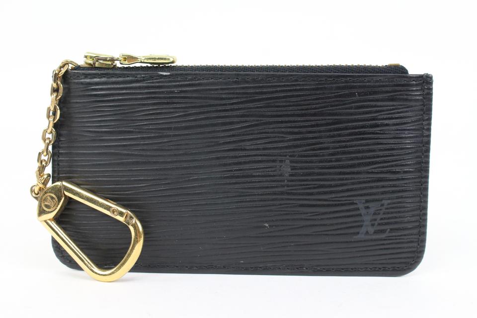 Louis Vuitton Black Epi Leather Noir Pochette Cles Key Pouch s329lk15 Louis Vuitton Black Epi Leather Noir Pochette Cles Key Pouch s329lk15