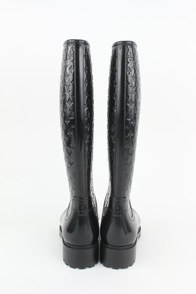 Louis Vuitton Womens Rain Boots Boots, Black, FR37