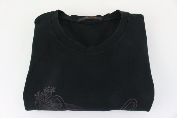 Louis Vuitton Men's XXL Black Rope Flock T-Shirt 1116lv36