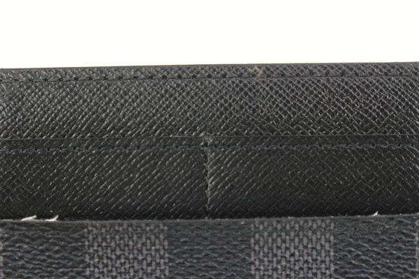 Louis Vuitton Black Damier Graphite Long Card Holder Wallet Insert