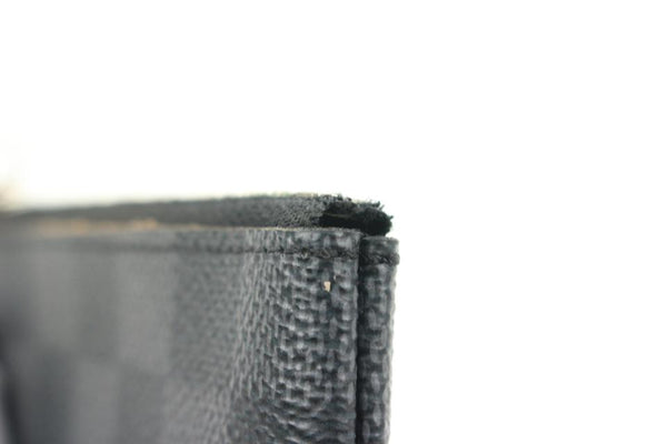 Louis Vuitton Black Gray Damier Graphite Key Pouch Pochette Cles