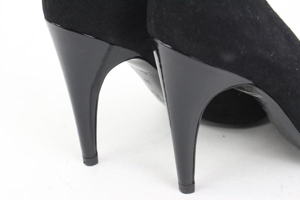 Louis Vuitton Black Suede Stephen Sprouse Rose Kitten Heels - size