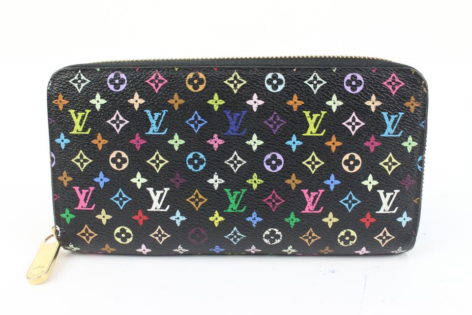 Louis Vuitton Black Monogram Multicolor Litchi Long Zippy Wallet Zip Around 20lz420s Louis Vuitton Black Monogram Multicolor Litchi Long Zippy Wallet Zip Around 20lz420s