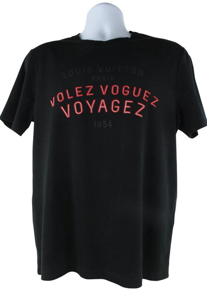 Louis Vuitton Men's Grey Cotton Long Sleeve Volez Voguez T-Shirt