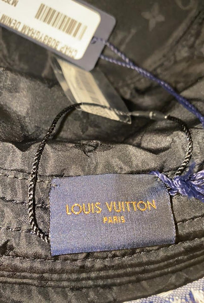Louis Vuitton Reversible Monogram Denim Bobbygram Bucket Hat Fisherman Cap  8601469S Silk Cotton Polyester ref.303342 - Joli Closet