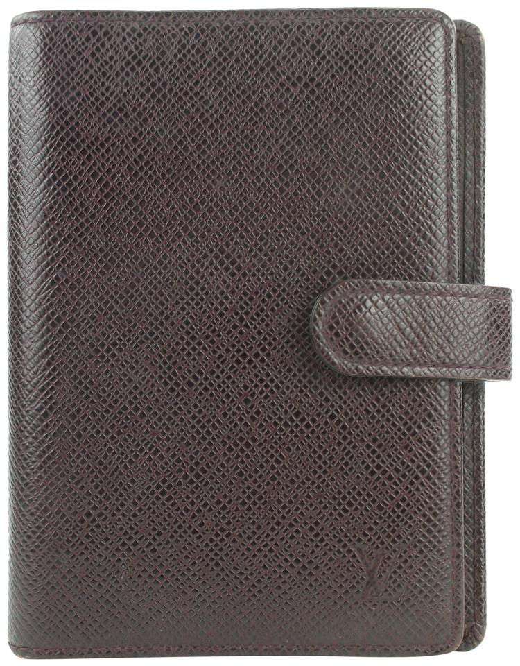 Louis Vuitton Bordeaux Taiga Leather Small Ring Agenda PM Diary Cover 5lvs114 Louis Vuitton Bordeaux Taiga Leather Small Ring Agenda PM Diary Cover 5lvs114