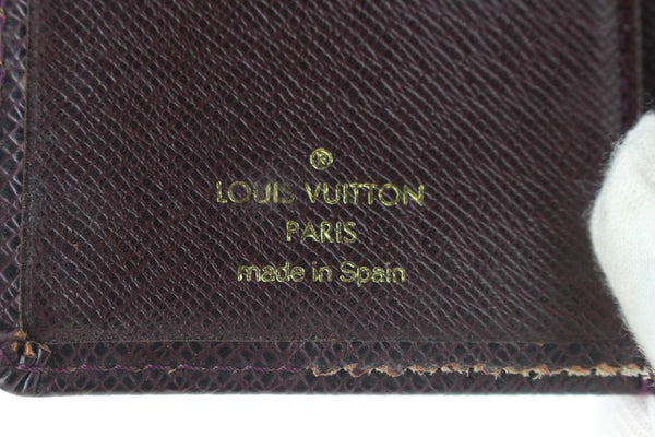 Louis Vuitton Bordeaux Taiga Leather Medium Ring Diary Cover Agenda mm 872897