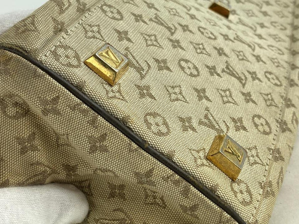 Louis Vuitton Khaki Green Monogram Mini Lin Josephine PM Speedy Bag Wit Strap