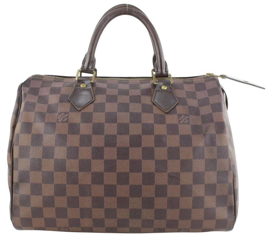 Louis Vuitton Damier Ebene Speedy 30 Boston Bag  715lvs622 Louis Vuitton Damier Ebene Speedy 30 Boston Bag  715lvs622
