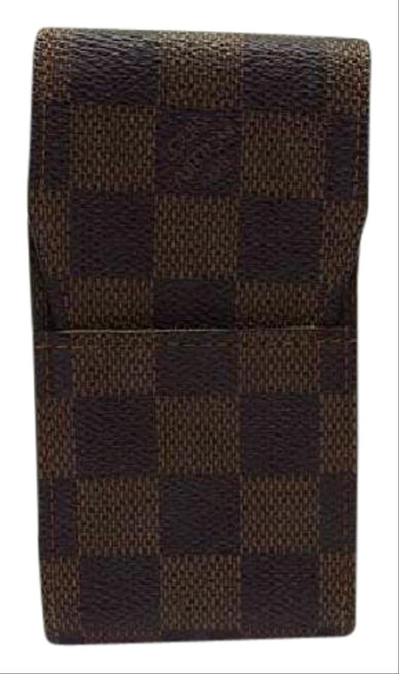 Louis Vuitton Damier Ebene Etui Cigarette Case Mobile Holder Phone 2171405 Louis Vuitton Damier Ebene Etui Cigarette Case Mobile Holder Phone 2171405