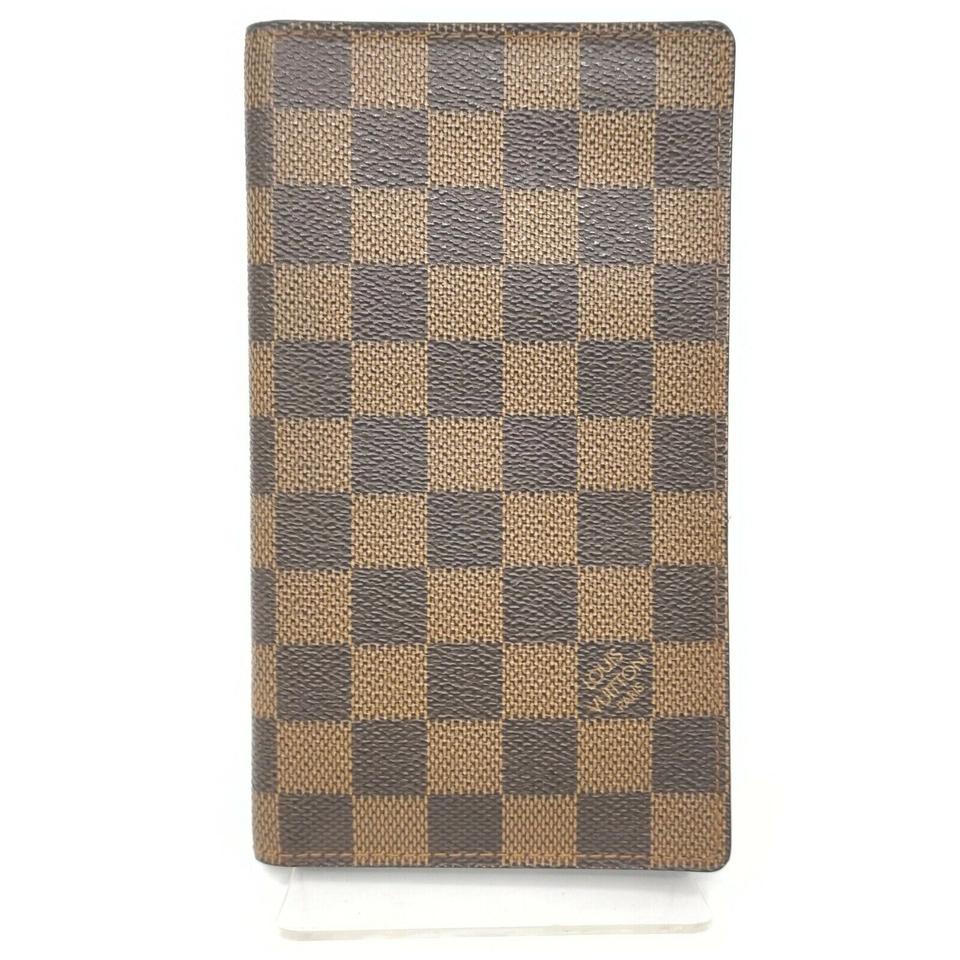 Louis Vuitton Damier Ebene Long Bifold Check Wallet 861589 Louis Vuitton Damier Ebene Long Bifold Check Wallet 861589