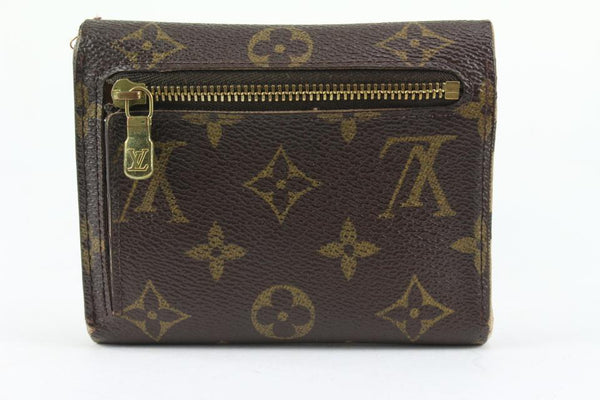 LOUIS VUITTON Portefeuille Lock Mini Trifold Wallet purse M68483 leather  banana