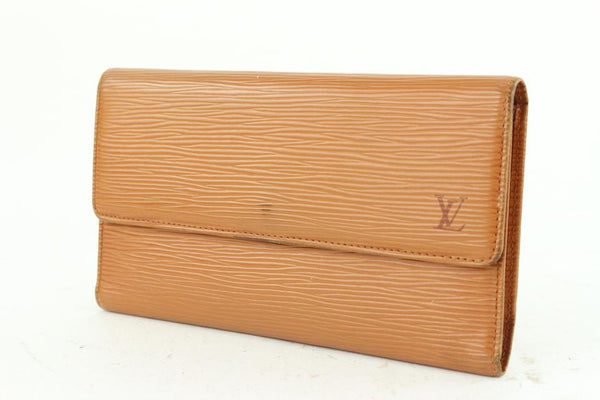 Louis Vuitton Brown Epi Leather Porte Tresor Trifold Long Wallet 720lv –  Bagriculture