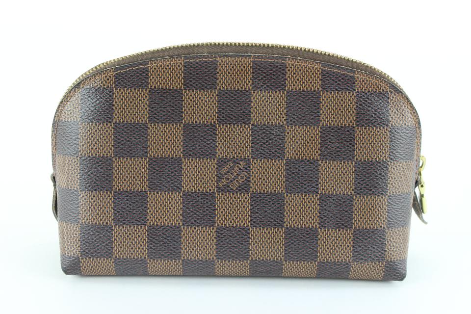 Louis Vuitton Damier Ebene Cosmetic Pouch PM Demi Ronde 99lk830s Louis Vuitton Damier Ebene Cosmetic Pouch PM Demi Ronde 99lk830s