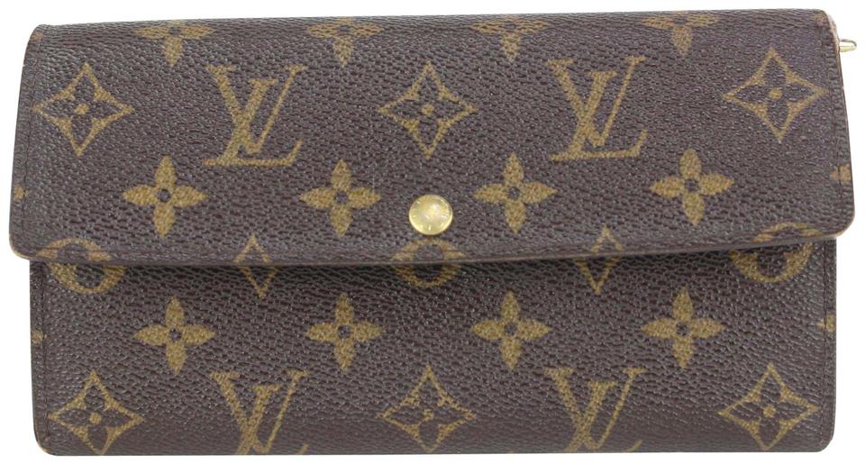 Louis Vuitton Monogram Bifold Long Sarah Wallet Porte Tresor 130lvs76 Louis Vuitton Monogram Bifold Long Sarah Wallet Porte Tresor 130lvs76