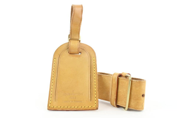 Louis Vuitton Vachetta Leather Luggage Tag and Poignet 154lvs25 –  Bagriculture