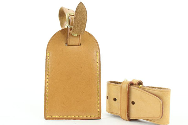 Louis Vuitton Vachetta Leather Luggage Tag and Poignet ref.330391 - Joli  Closet