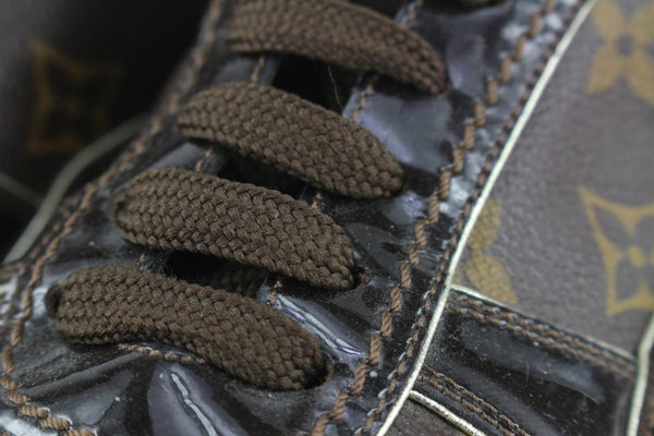 Louis Vuitton sneakers women's size 36 monogram pattern denim leather  genuine