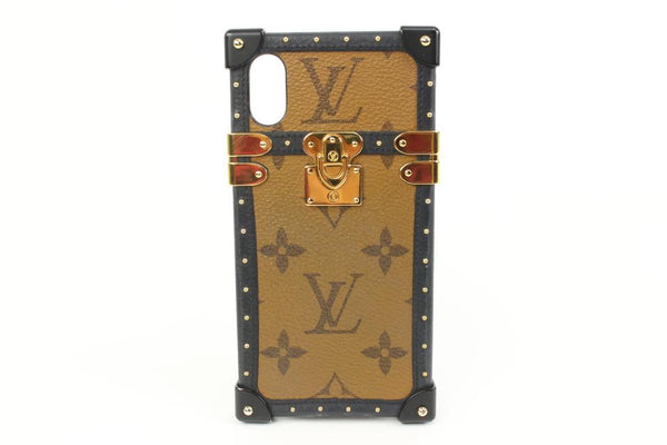 Pre-Owned Louis Vuitton Monogram Reverse Monogram Reverse Phone Rugged Case  For IPhone X Monogram Reverse Eye trunk IPHONE X eyephone case M62619  (Good) 