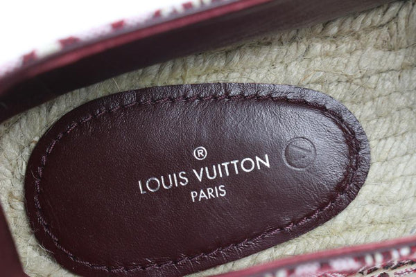 Louis Vuitton sz 39.5 Burgundy Since 1854 Starboard Flat Espadrille  ref.520345 - Joli Closet