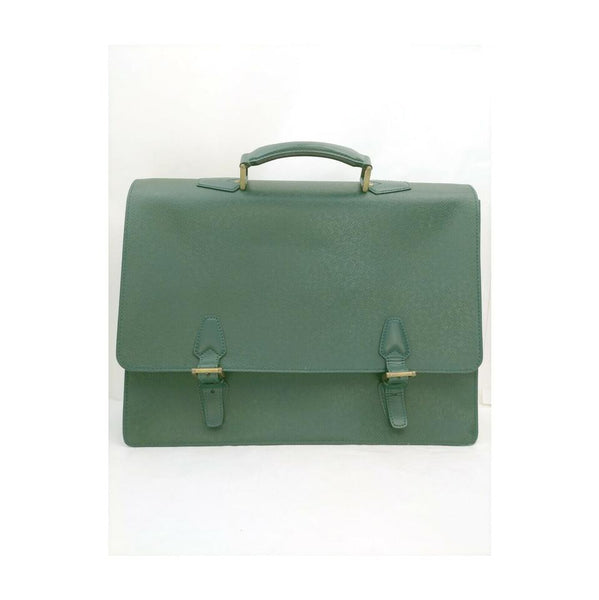 Louis Vuitton Epicea Green Taiga Porte-Document Angara Briefcase Bag -  Yoogi's Closet