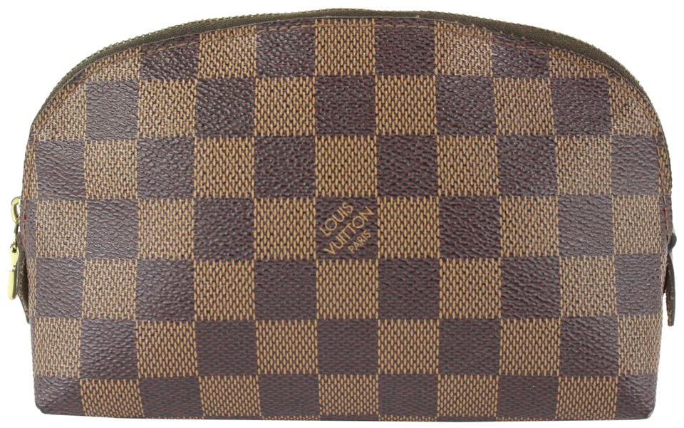 Louis Vuitton Damier Ebene Cosmetic Pouch Demi Ronde Toiletry Pouch 104lv56 Louis Vuitton Damier Ebene Cosmetic Pouch Demi Ronde Toiletry Pouch 104lv56