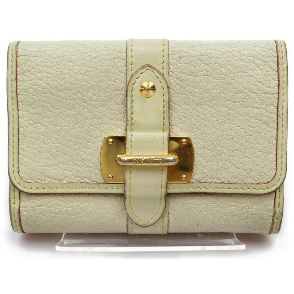Louis Vuitton Ivory Suhali Leather Le Somptueux Compact Portefeuille Wallet 858060 Louis Vuitton Ivory Suhali Leather Le Somptueux Compact Portefeuille Wallet 858060
