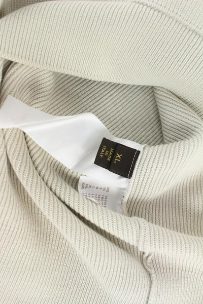 Louis Vuitton Men's XL Navy Cashmere Cursive Script Pullover Sweater 121lv48