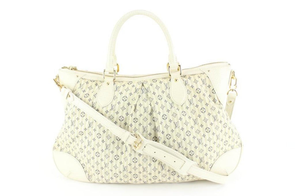 Louis Vuitton Navy x Ivory Mini Lin Croisette Marina GM 2way 2LV714a Louis Vuitton Navy x Ivory Mini Lin Croisette Marina GM 2way 2LV714a