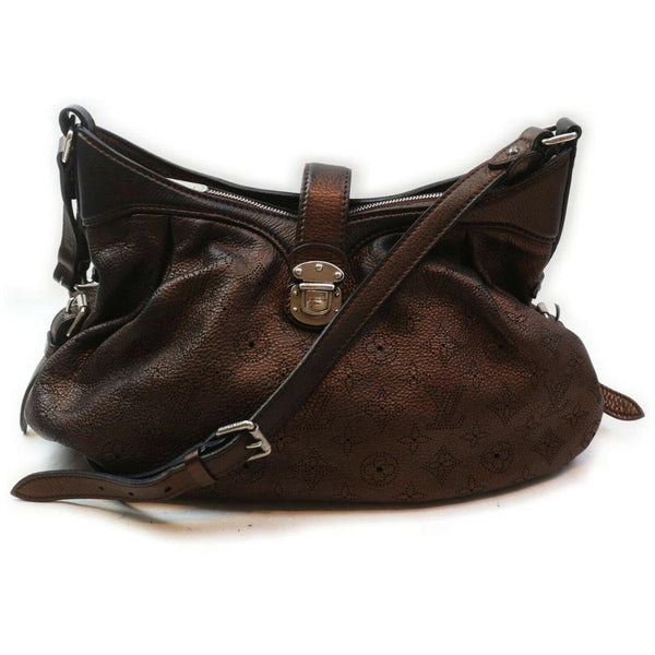 Louis Vuitton Mahina L Hobo Shoulder Bag Espresso Brown Monogram Mahina  Leather