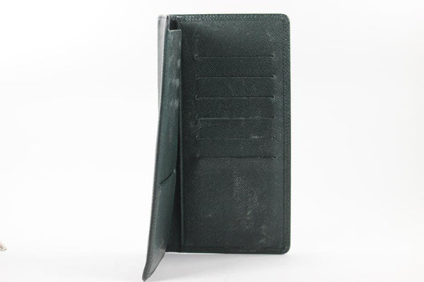 Louis Vuitton Dk. Green Taiga Leather Long Card Wallet W