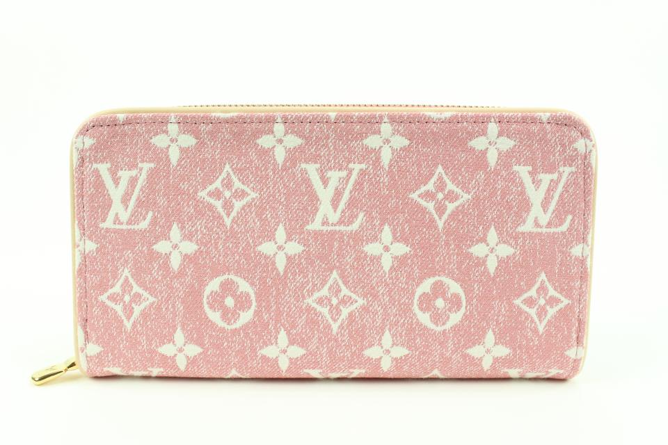 Louis Vuitton Pink Rose Monogram Denim Zippy Wallet Long Zip Around 31lv217s Louis Vuitton Pink Rose Monogram Denim Zippy Wallet Long Zip Around 31lv217s