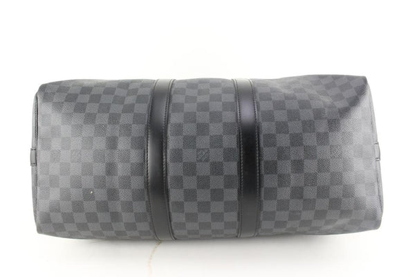 Louis Vuitton Black Damier Graphite Keepall Bandouliere 45 Duffle Bag –  Bagriculture