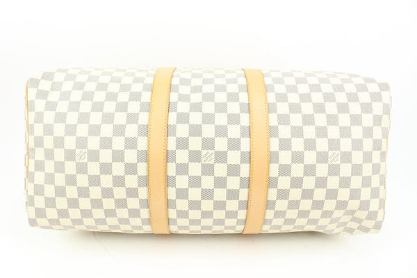 Louis Vuitton Damier Azur Keepall 50 Duffle Bag 48LZ61 For Sale at