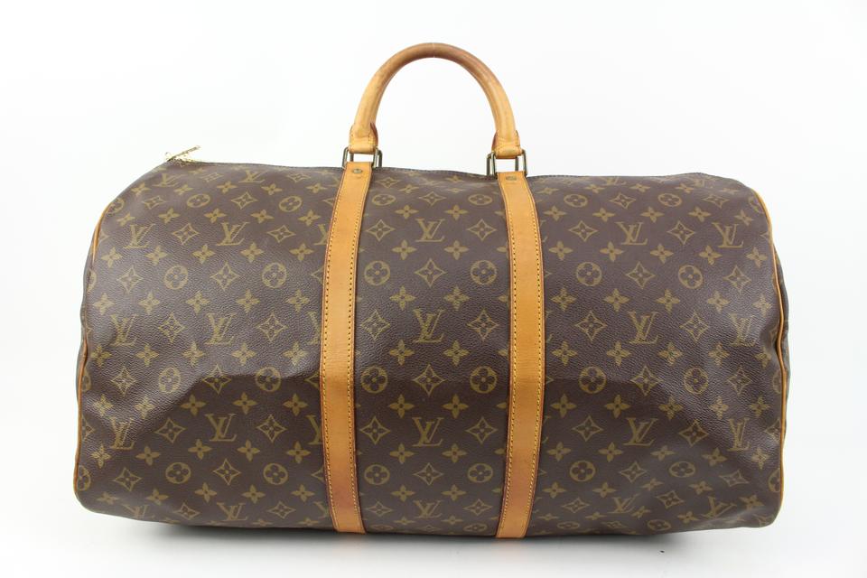 Louis Vuitton Monogram Keepall 55 Duffle Bag s331lk37 Louis Vuitton Monogram Keepall 55 Duffle Bag s331lk37