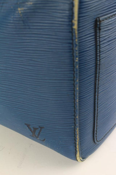 Keepall leather travel bag Louis Vuitton Blue in Leather - 30549908