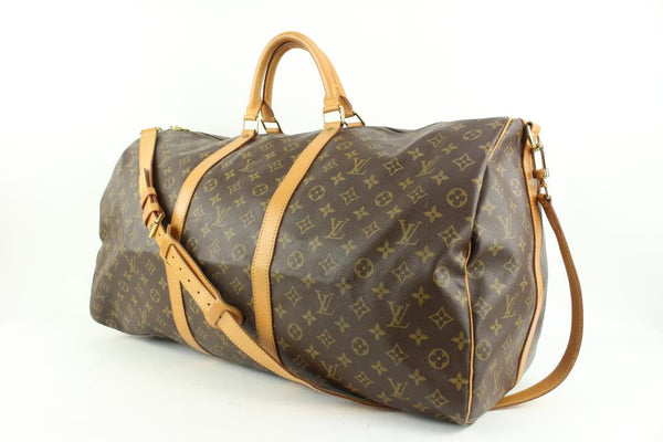Louis Vuitton Large Monogram Keepall Bandouliere 60 Duffle with Strap 110lv55