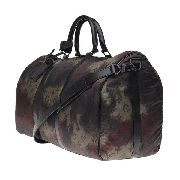 Louis Vuitton Keepall Bandouliere 50 Nylon Camouflage Camo Weekend Travel  Bag