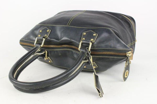 Louis Vuitton Black Suhali Lockit MM Leather ref.122908 - Joli Closet