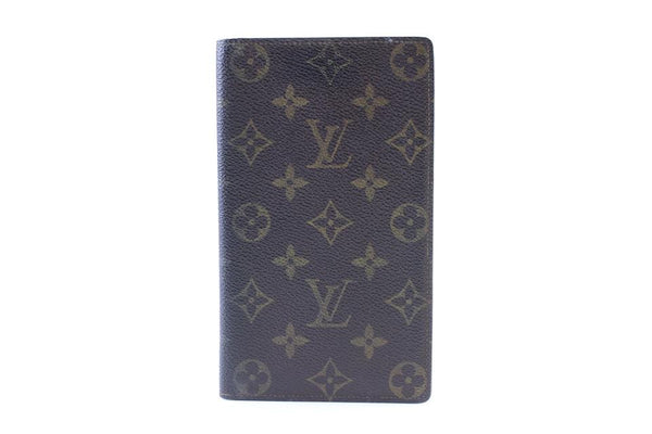 Louis Vuitton Monogram Long Bifold Wallet Check Book and Card