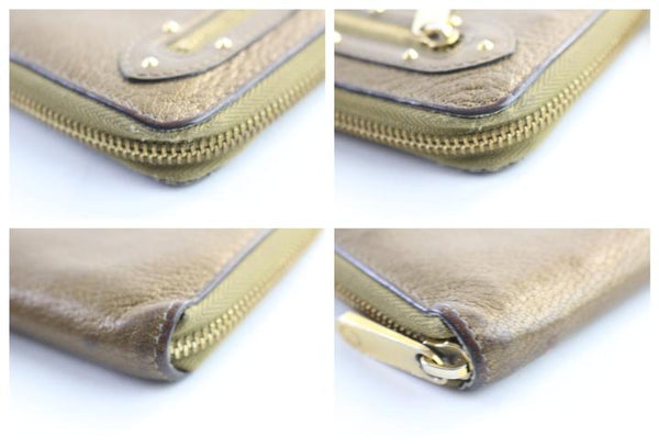 Louis Vuitton Zippy Suhali Wallet Gold Leather