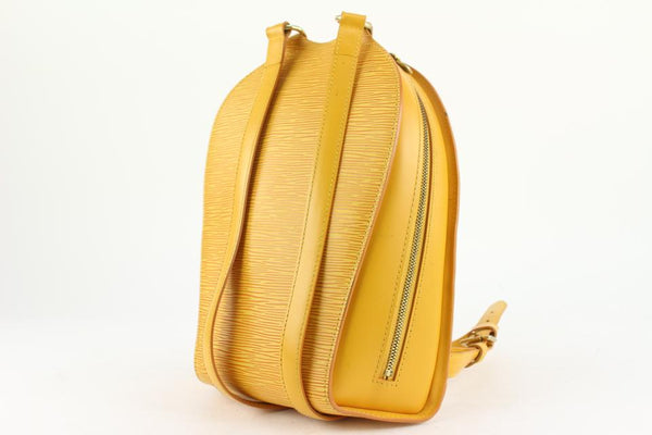 Leather backpack Louis Vuitton Yellow in Leather - 29005981