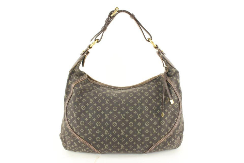 Louis Vuitton Brown Monogram Mini Lin Manon MM Hobo 24lk617s Louis Vuitton Brown Monogram Mini Lin Manon MM Hobo 24lk617s