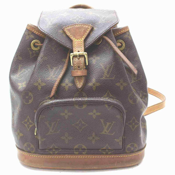 Louis Vuitton Backpack Montsouris Monogram Mini Brown in Coated